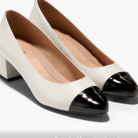 Cole Haan Two-Tone Block Heel Pumps - Picture 4 of 4